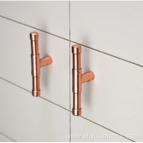 brushed copper handles Gold Wardrobe Door